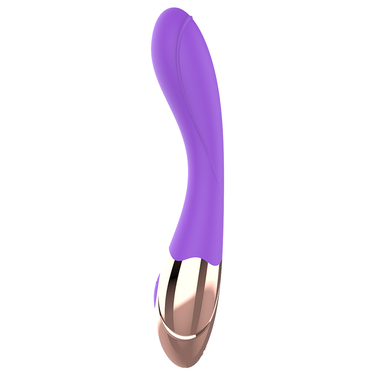 Vibratore G-Spot Sunny in Silicone Oro-Lilla, Ricaricabile e Silenzioso